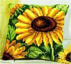Single Sunflower Chunky Cross Stitch Cushion Front Kit